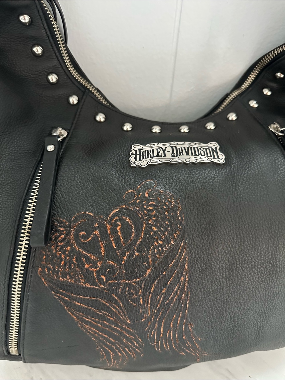 Vintage Harley Davidson Shoulder Bag Bougie Biker, Babe Packing PistolNWOT - Picture 2 of 11